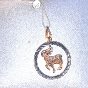 Aries Zodiac Sign Pendant 14K Gold